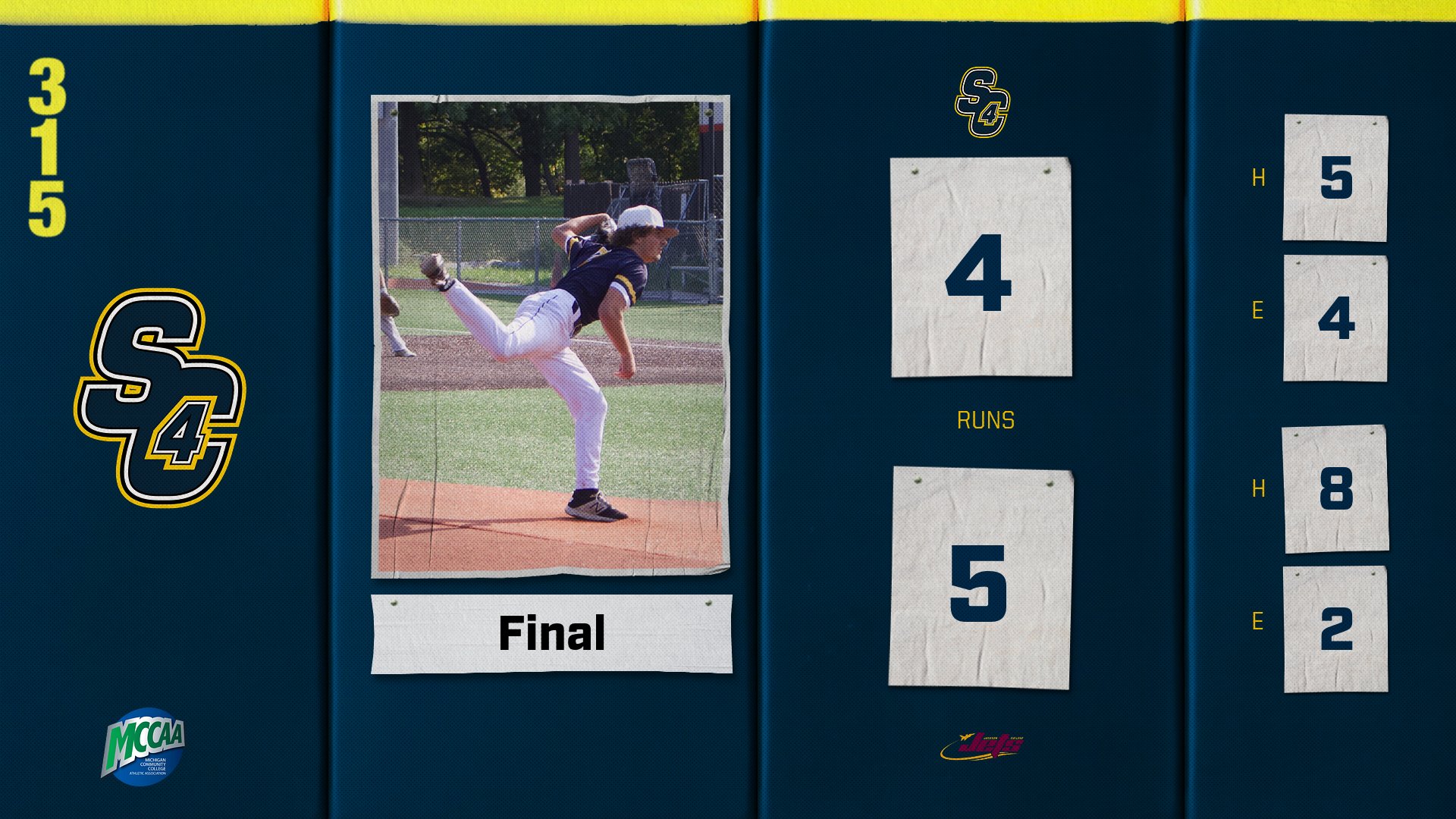 Baseball: The Skippers Lose a Close One at Jackson