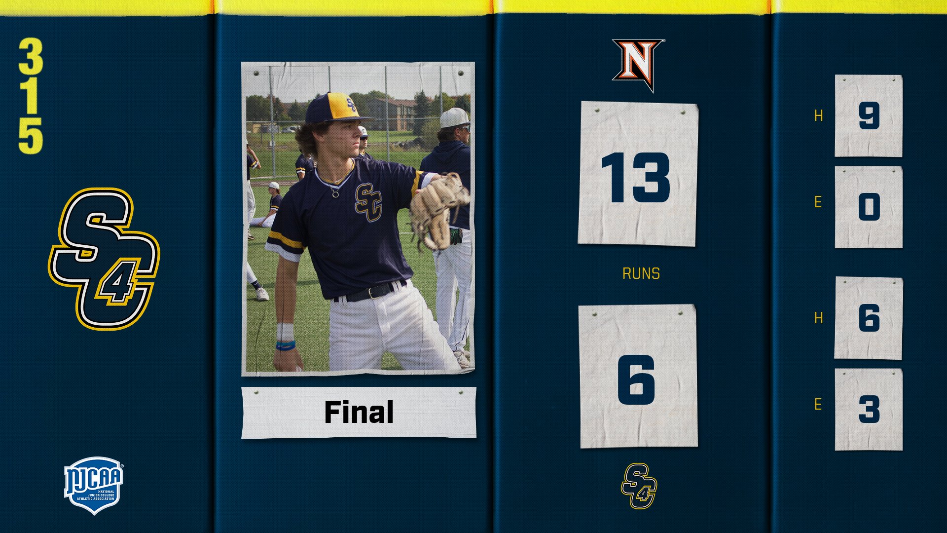 Baseball: The Skippers Drop a Game to Northampton CC