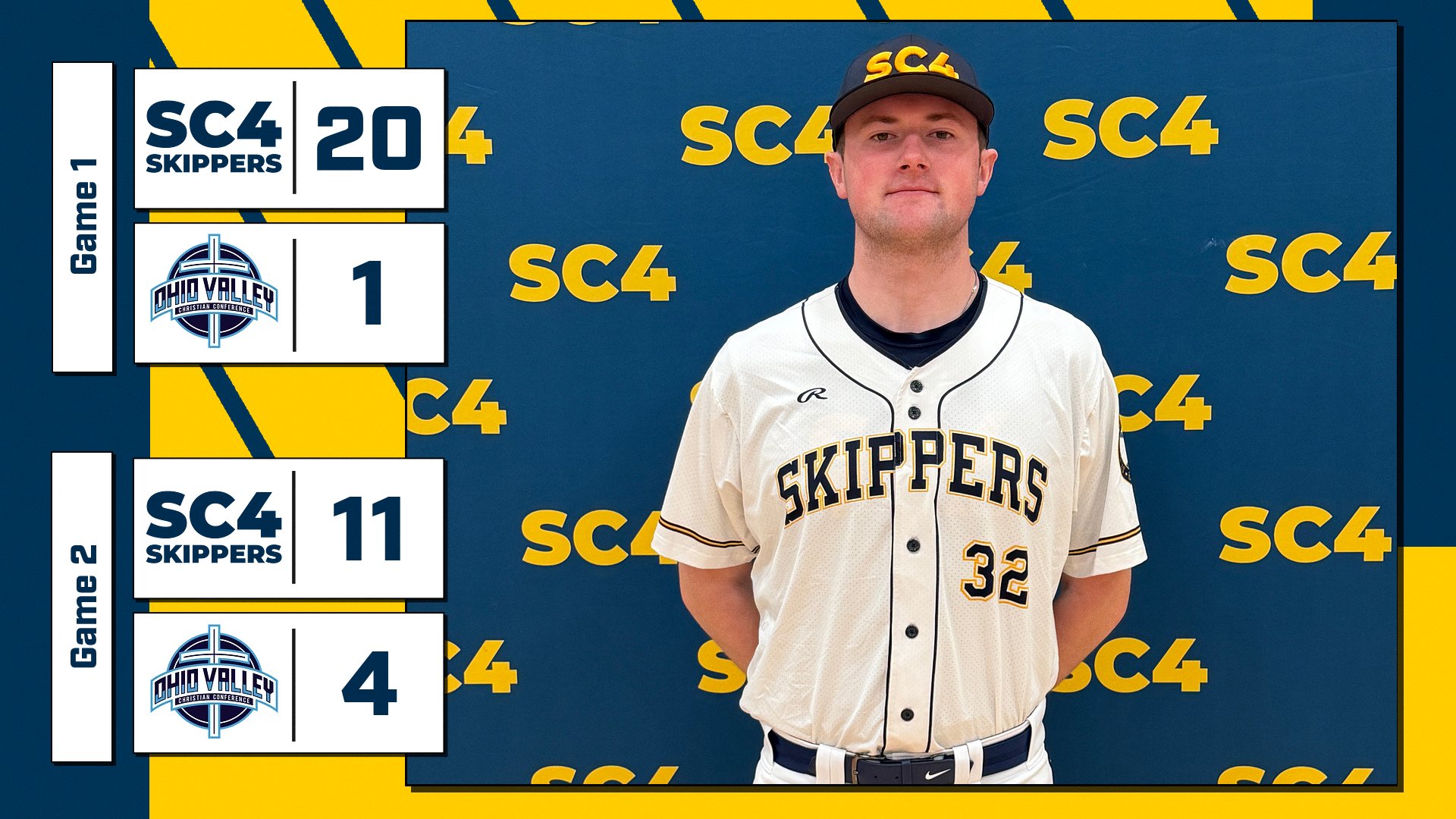 SC4 Baseball Earns Decisive Sweep Over Ohio Valley Community Christian in Doubleheader