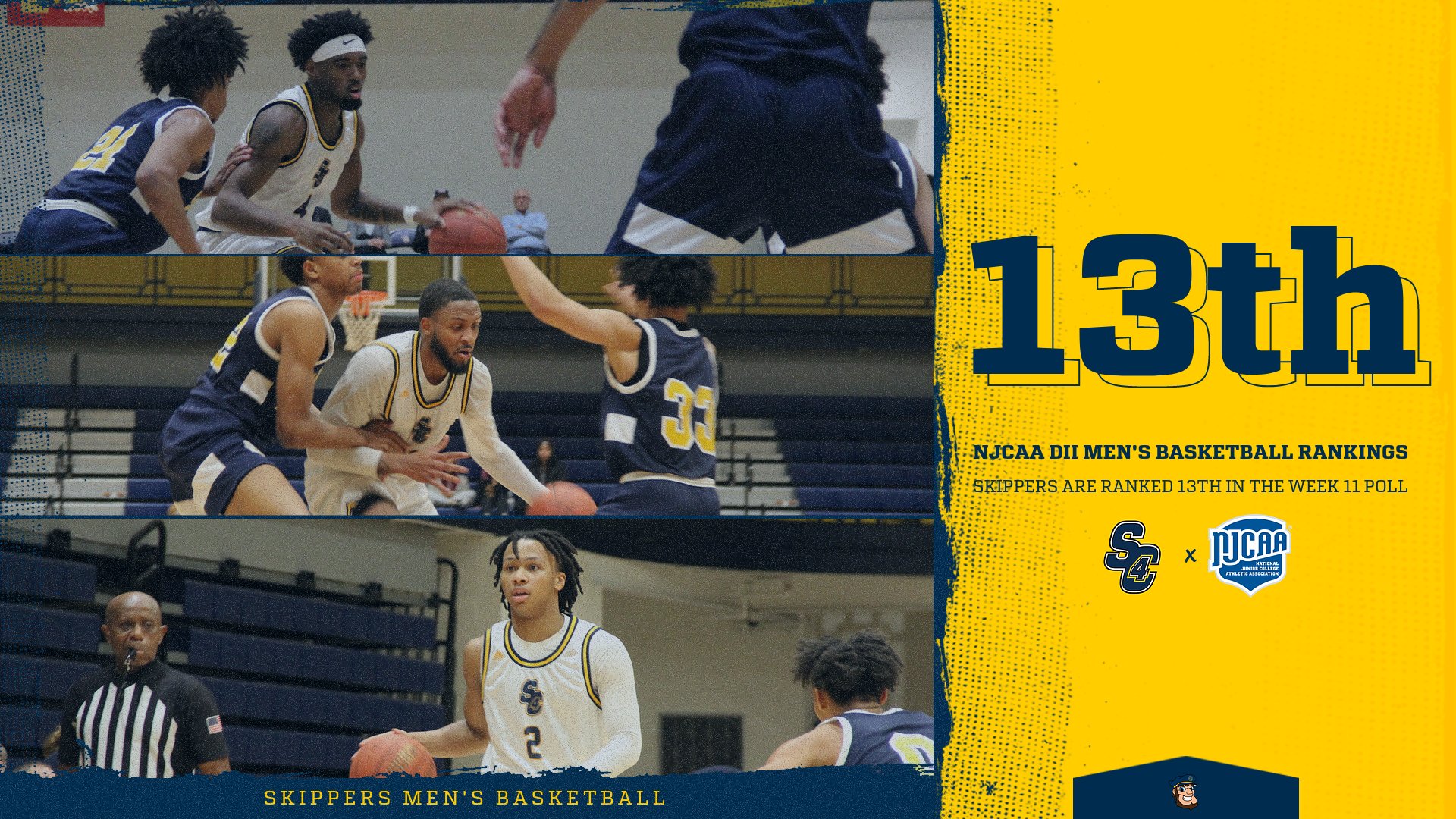 Men's Basketball: SC4 Jumps Back Up to 13th in the Nation