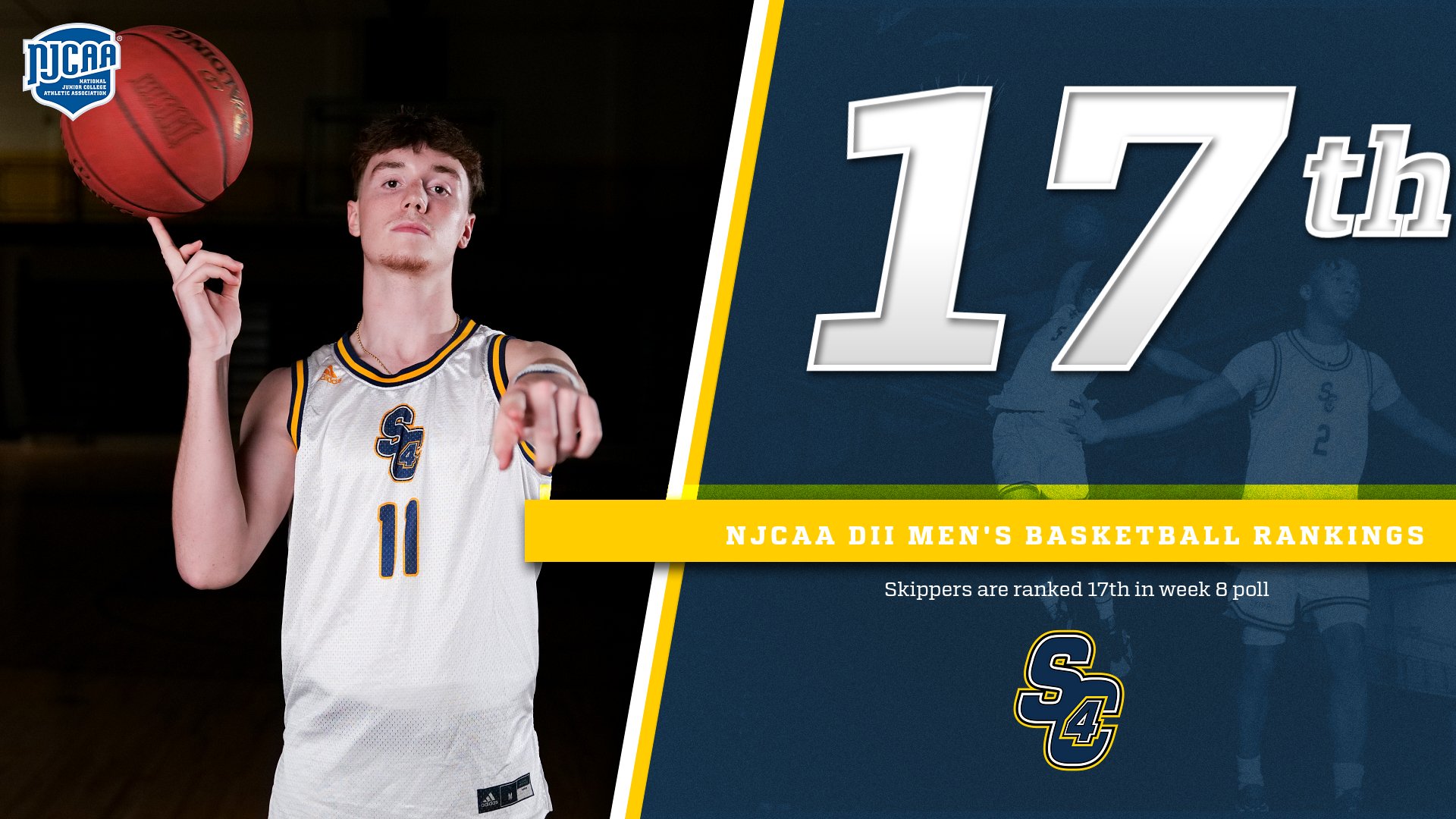 Men's Basketball: Skippers Are up to 17th in National Poll