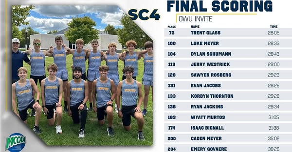 SC4 Men's Cross Country Team Competes at Ohio Wesleyan Invitational