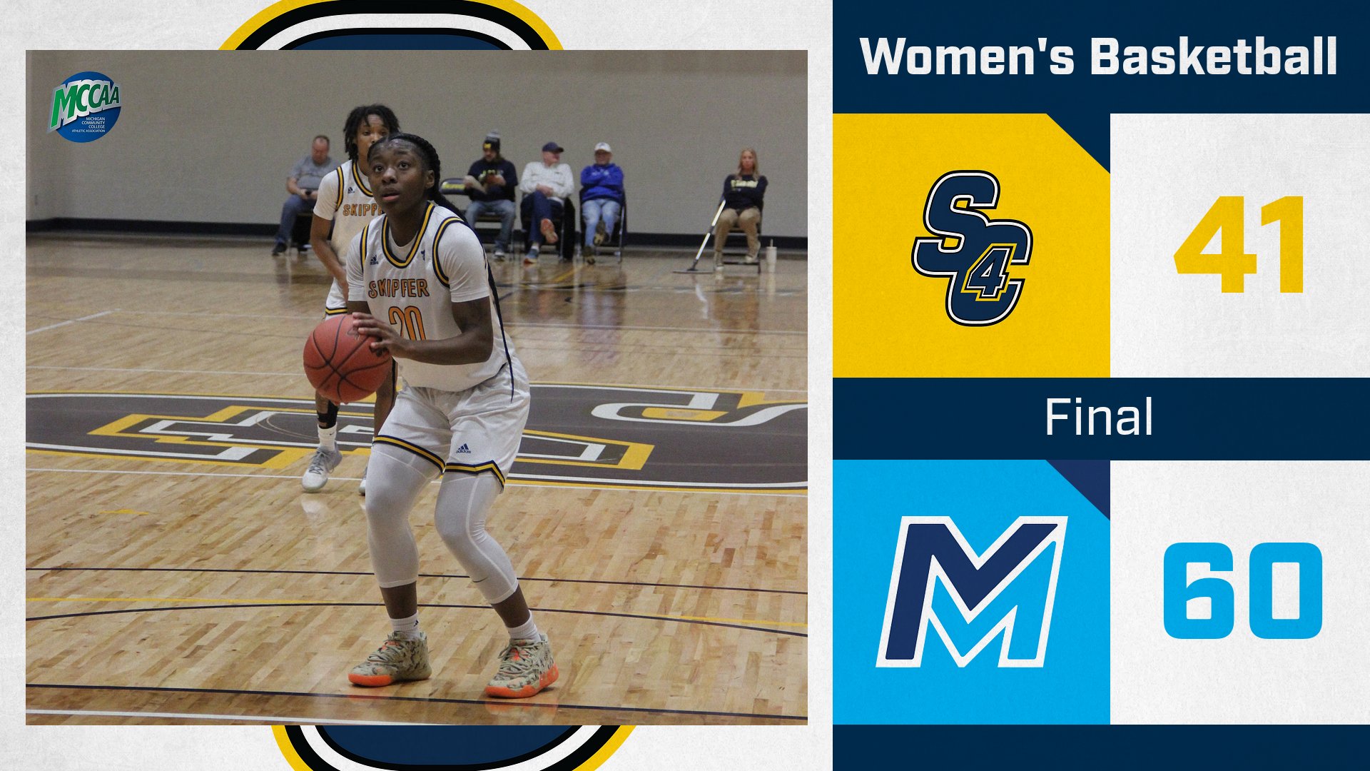 Women's Basketball: Skippers Fall to Mid-Michigan in MCCAA Championship Game