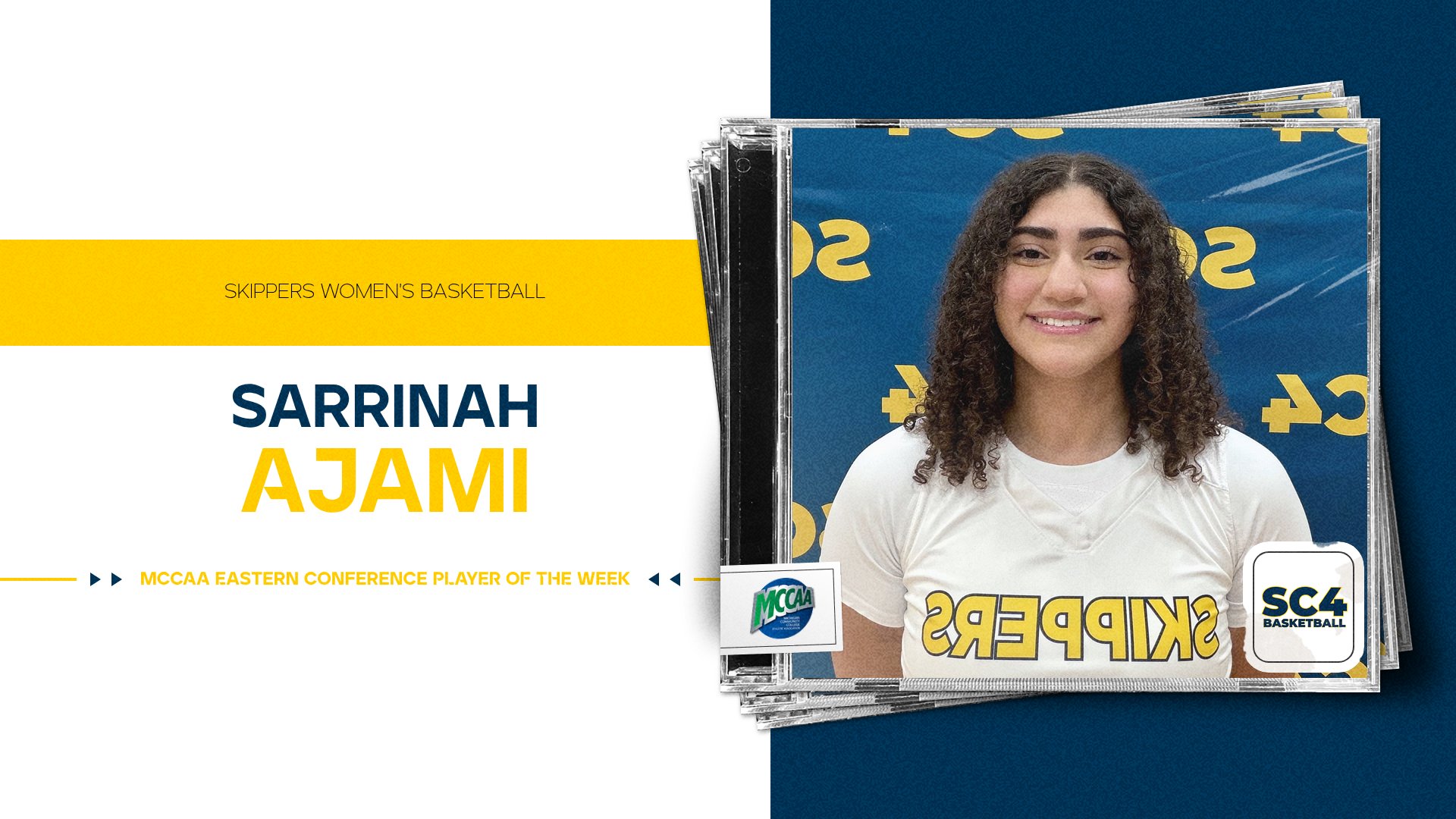 SC4&rsquo;s Sarrinah Ajami Named MCCAA Eastern Conference Player of the Week