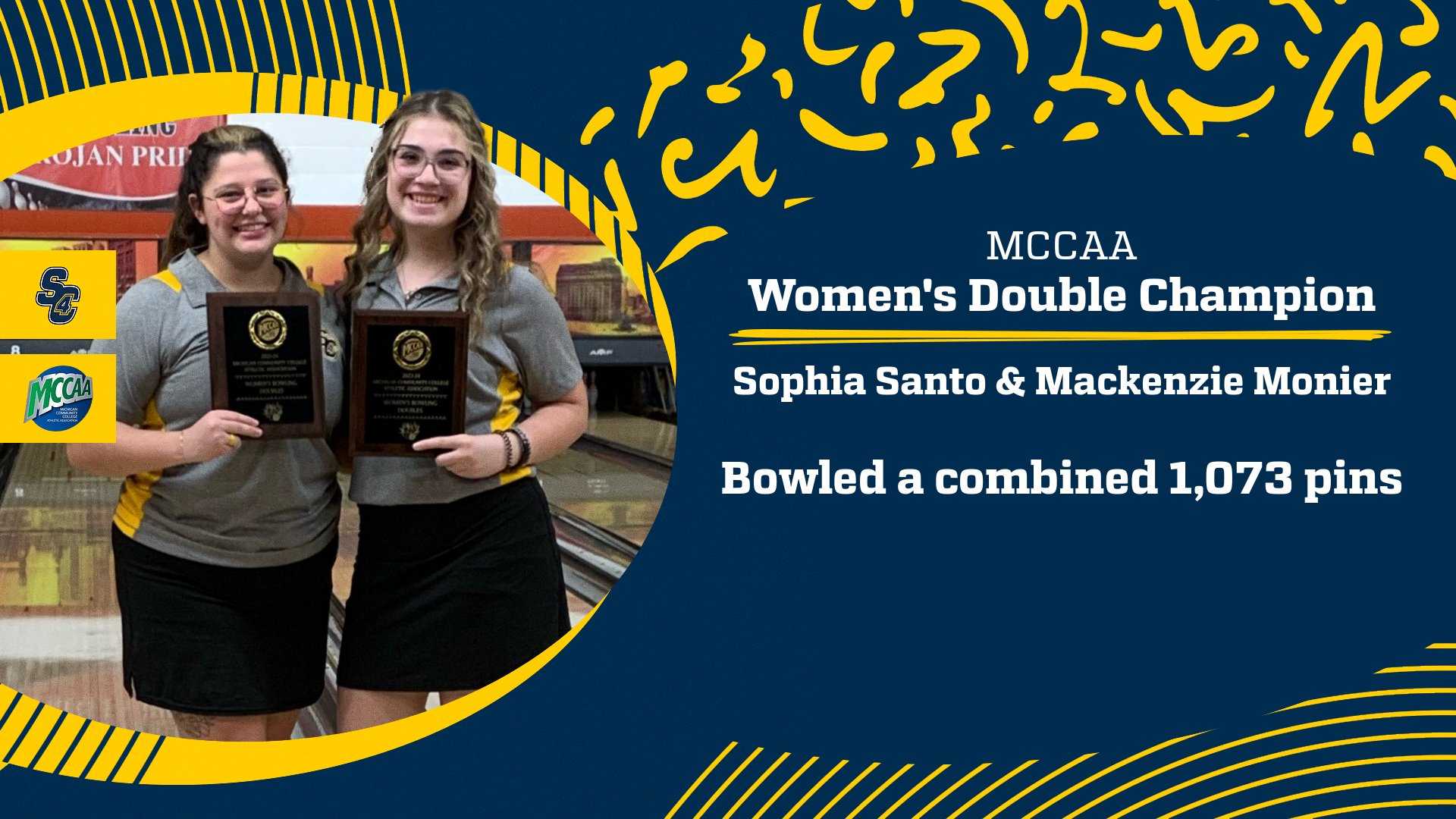 Women's Bowling: Santo and Monier Named MCCAA Doubles Champs