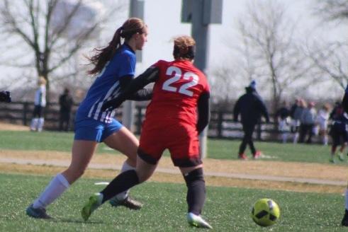 Women's Soccer Player, Tayler Malone (left)