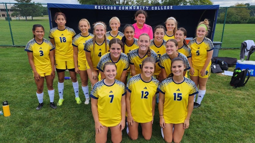 2023 skippers soccer team before their game against kellogg community college on September 9, 2023