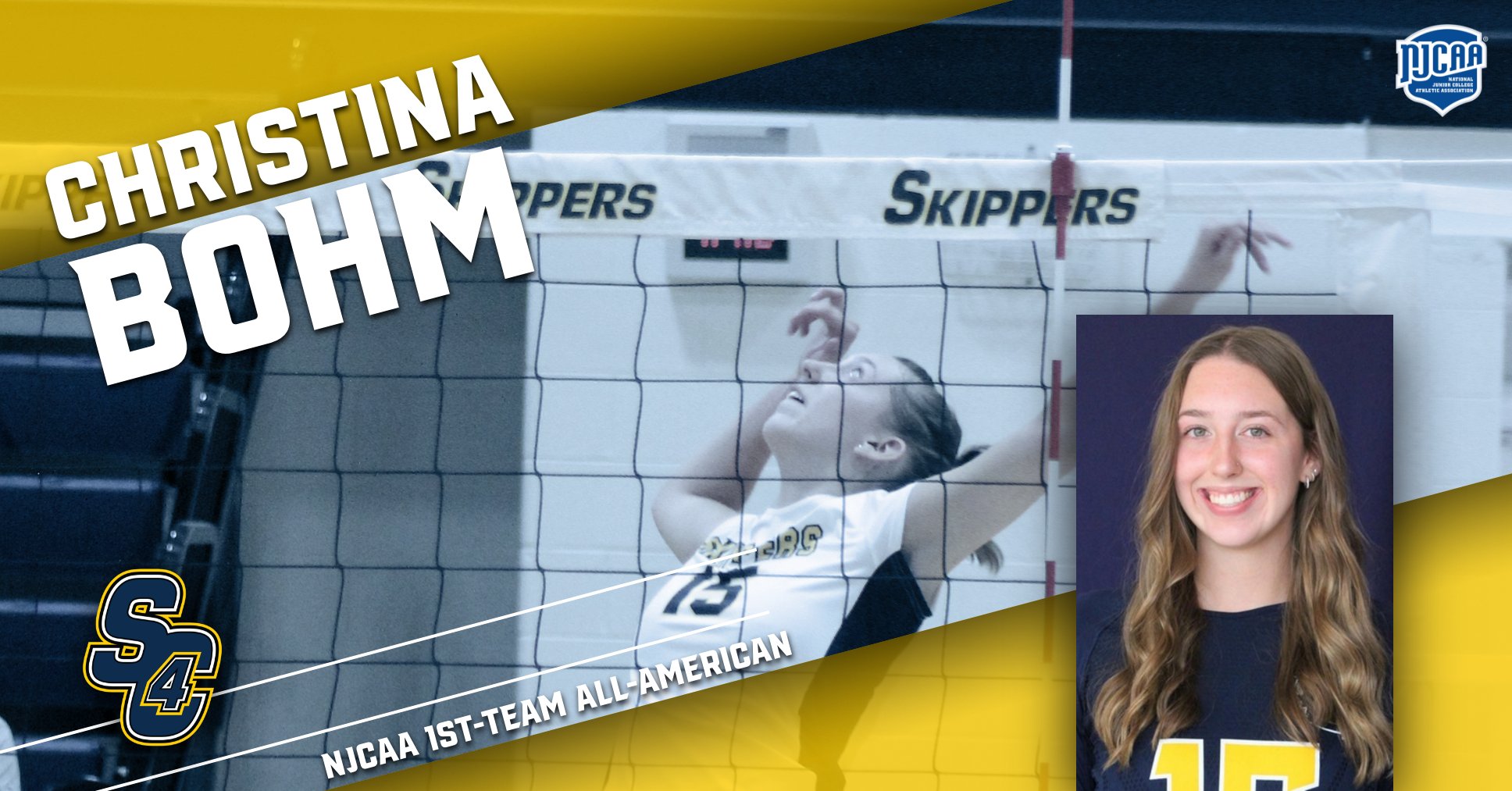 SC4 Volleyball player Christina Bohm earns First Team All-American Honors